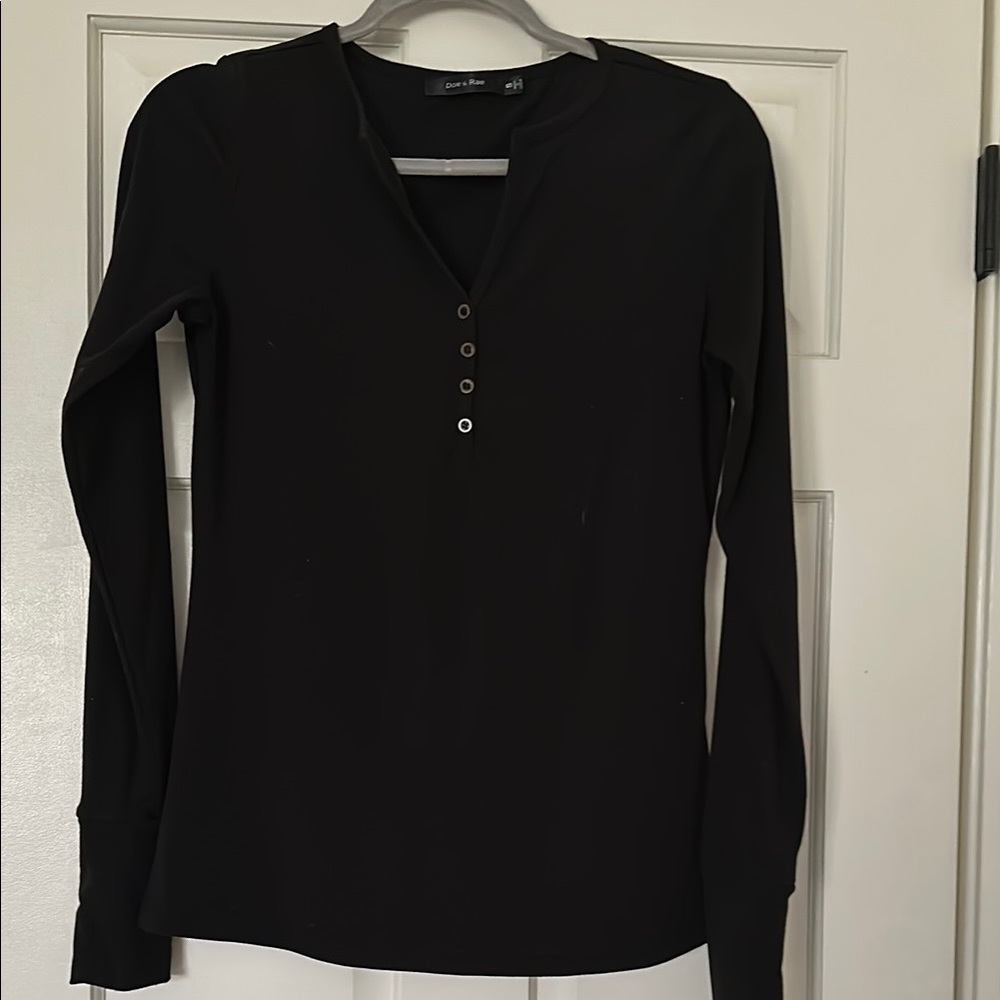 Women's Maternity Black Long Sleeve Top